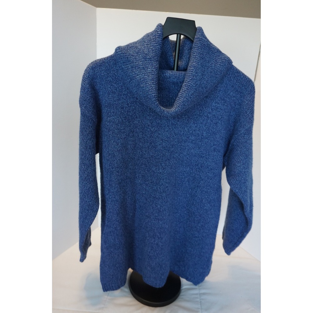 Vintage Headliners Blue Marl Cowl Neck Sweater Womens Med Acrylic Knit Pullover